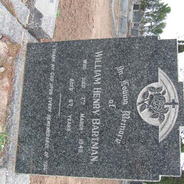 BARTMAN William Henry -1949