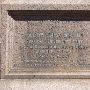 BARRY Jacob Dirk -1905