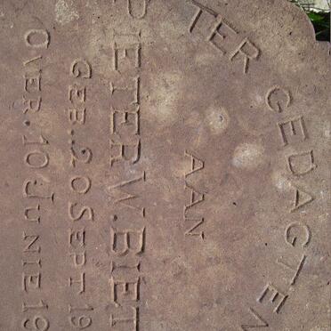 BIETJE Pieter W. 1914-1931