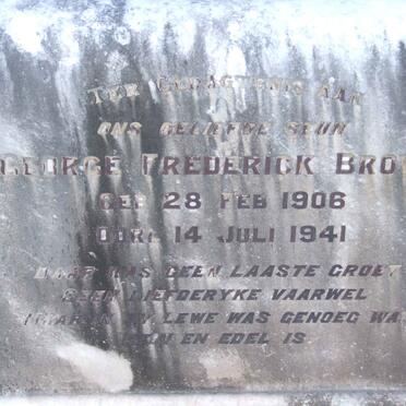 BROWN George Frederick 1906-1941