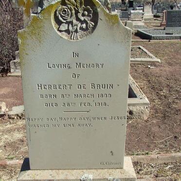 BRUIN Herbert, de 1899-1918