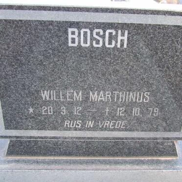 BOSCH Willem Marthinus 1912-1979
