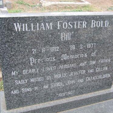 BOLD William Foster 1912-1977 &amp; Mary Eugene 1915-1985