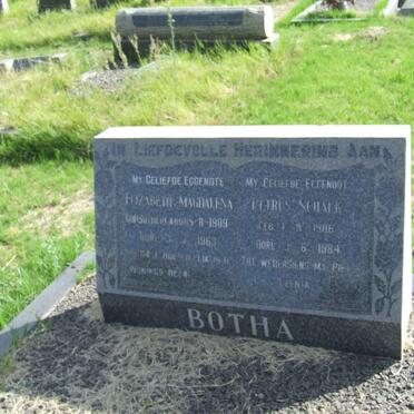 BOTHA Petrus Schalk 1906-1984 &amp; Elizabeth Magdalena SUTHERLAND 1909-1963
