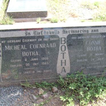BOTHA Micheal Coenraad 1908-1965 &amp; Connie 1913-1990