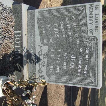 BOTHA Chris 1907-1985 &amp; Jean BOUCHER 1909-1987