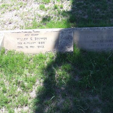 BOUWER Willem C. 1855-1943 &amp; Anne C.S. DE BEER 1896-1930