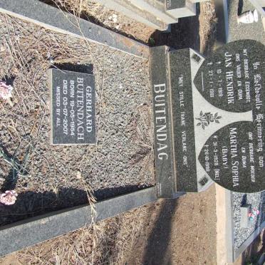 BUITENDAG Jan Hendrik 1919-1981 &amp; Martha Sophia NEL 1928-1998 :: BUITENDAG Gerhard 1954-2007