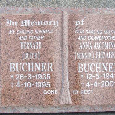 BUCHNER Bernard 1935-1995 &amp; Anna Jacomina Elizabeth 1941-2001