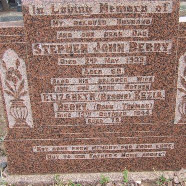 BERRY Stephen John -1939 &amp; Elizabeth Kezia THOMAS -1944