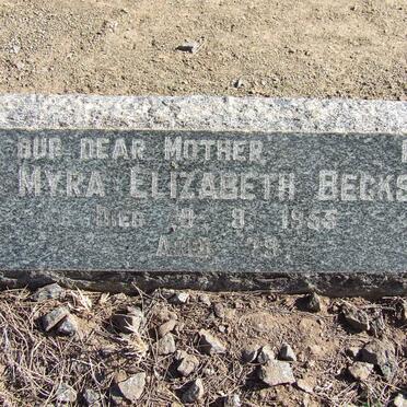 BECKS Myra Elizabeth -1955