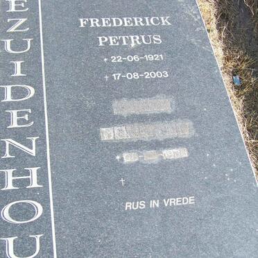 BEZUIDENHOUT Frederick Petrus 1921-2003