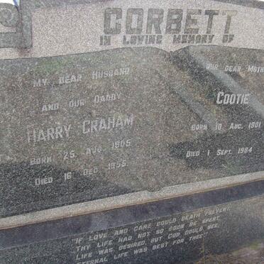 CORBETT Harry Graham 1905-1955 &amp; Cootie 1901-1984