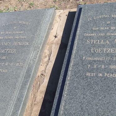 COETZER Johannes Hendrik 1910-1975 &amp; Stella Ann HILLHOUSE 1915-1989