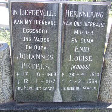 COETZEE Johannes Petrus 1909-1977 &amp; Enid Louise KOBUS 1914-1996