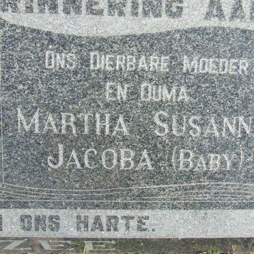 COETZEE Martha Susanna Jacoba nee DE LANGE 1890-1982