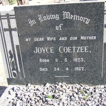 COETZEE Joyce 1923-1962