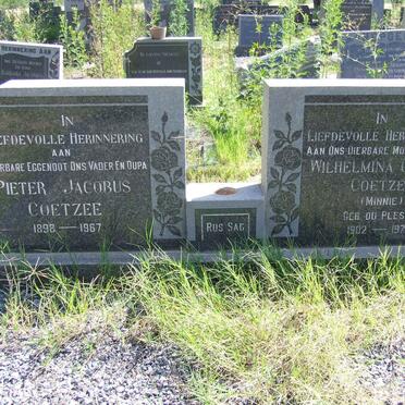 COETZEE Pieter Jacobus 1898-1967 &amp; Wilhelmina Cecilia DU PLESSIS 1902-1979