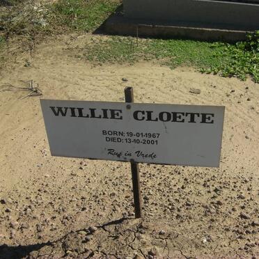 CLOETE Willie 1967-2001