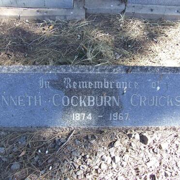 CRUICKSHANK Kenneth Cockburn 1874-1967