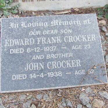 CROCKER Edward Frank -1937 :: CROCKER John -1938
