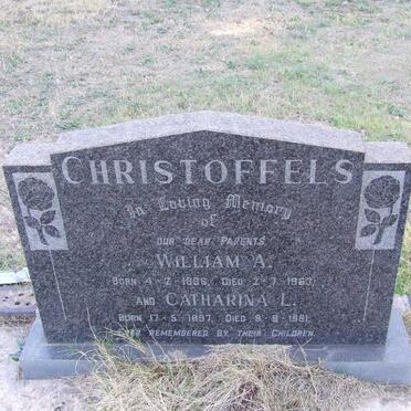 CHRISTOFFELS William A. 1896-1963 &amp; Catharina L. 1897-1961