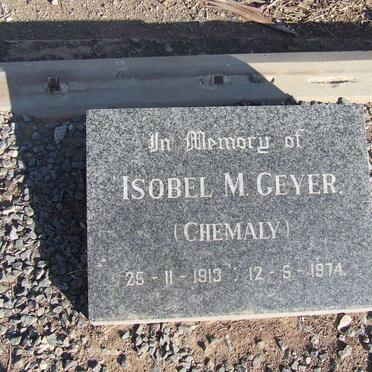 CHEMALY Isobel M. nee GEYER 1913-1974