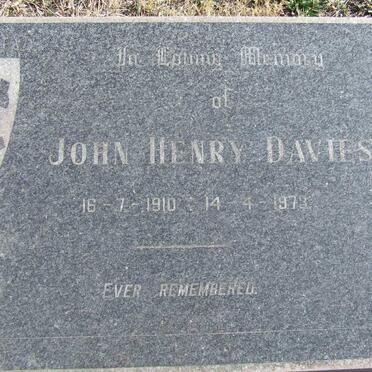 DAVIES John Henry 1910-1973