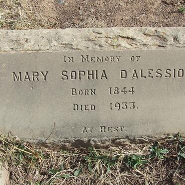 D'ALESSIO Mary Sophia 1844-1933
