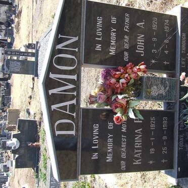 DAMON John A. 1920-1974 &amp; Katrina P. 1925-1983