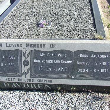 DAVOREN Benjamin Joseph 1905-1983 &amp; Ella Jane JACKSON 1910-1972