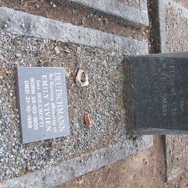 DEUTSCHMANN Clement Carl 1894-1952 &amp; Emily Vivien HOLCROFT 1905-1988