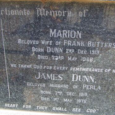 BUTTERS Marion nee DUNN 1919-1968 :: DUNN James 1919-1979