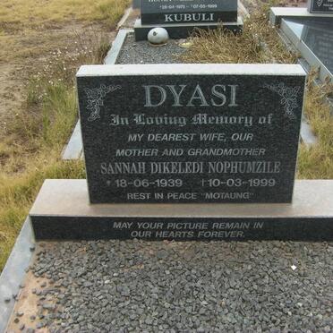 DYASI Sannah Dikeledi Nophumzile 1939-1999