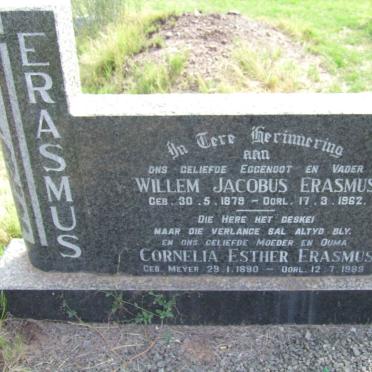 ERASMUS Willem Jacobus 1879-1962 &amp; Cornelia Esther nee MEYER 1890-1989