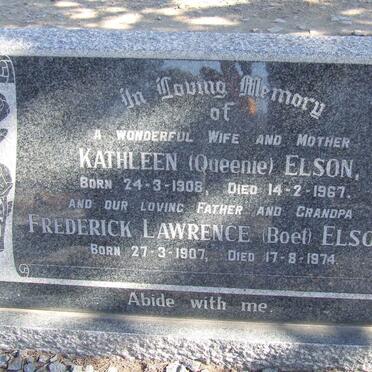 ELSON Frederick Lawrence 1907-1974 &amp; Kathleen 1908-1967