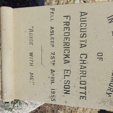 ELSON Augusta Charlotte Fredericka -1955