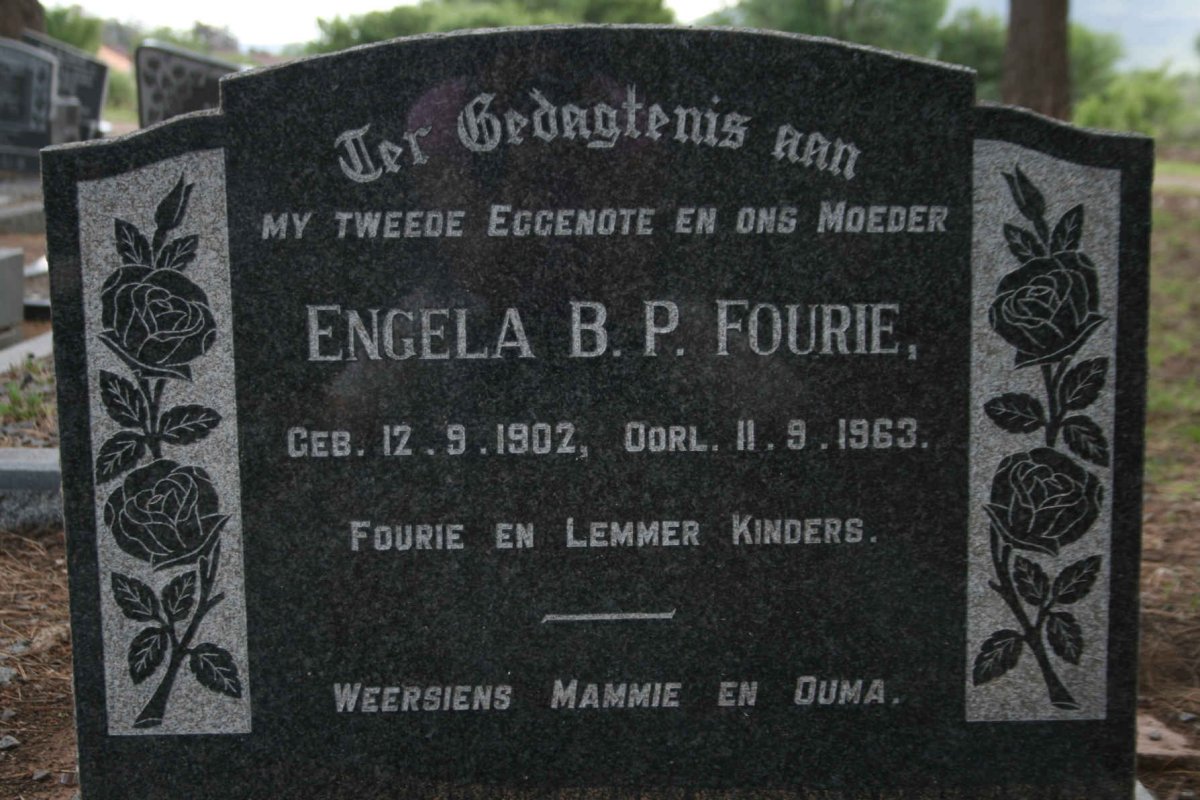 FOURIE Engela B.P. -1963