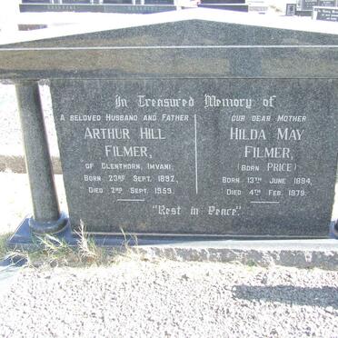 FILMER Arthur Hill 1892-1959 &amp; Hilda May PRICE 1894-1979