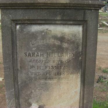 FISHER Sarah Hillaria -1882