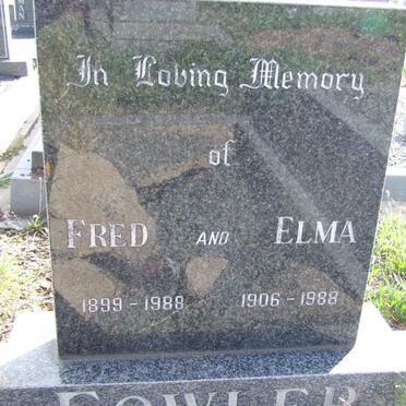 FOWLER Fred 1899-1988 &amp; Elma 1906-1988