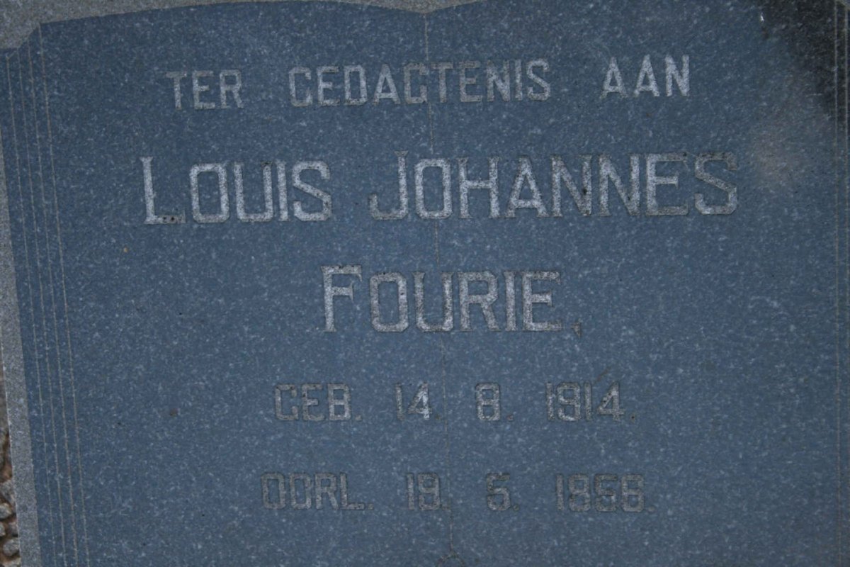 FOURIE Louis Johannes 1914-1956