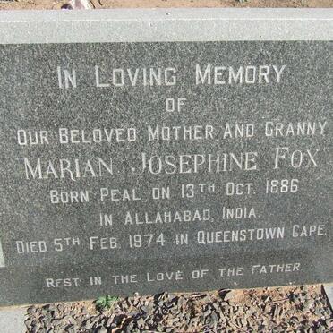FOX Marian Josephine nee PEAL 1886-1974