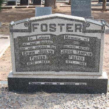 FOSTER Erwin Joslyn 1878-1947 &amp; Jessie Tamplin 1877-1960