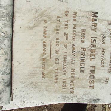 FROST Mary Isabel nee PRINGLE -1931