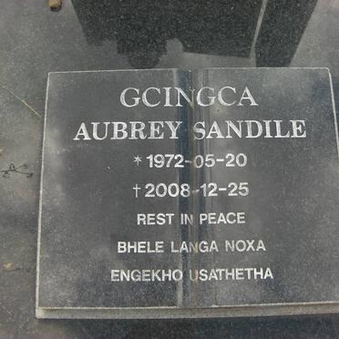 GCINGCA Aubrey Sandile 1972-2008 :: GCINGCA Nombulelo Ellen nee MPENGU 1944-1999