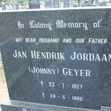 GEYER Jan Hendrik Jordaan 1927-1980