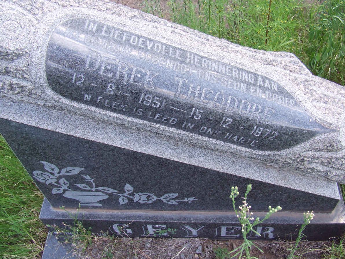 GEYER Derek Theodore 1951-1972
