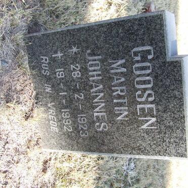 GOOSEN Martin Johannes 1923-1992