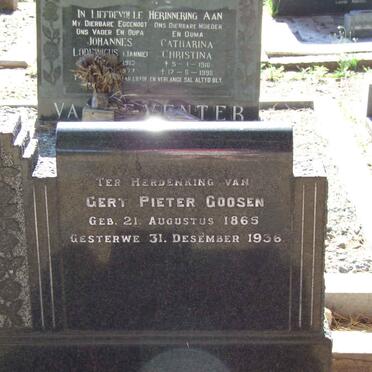 GOOSEN Gert Pieter 1865-1935